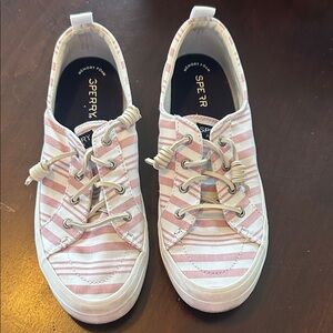 Sperry Women's Seacycle Crest Vibe Striped Rose Sneakers 8.5